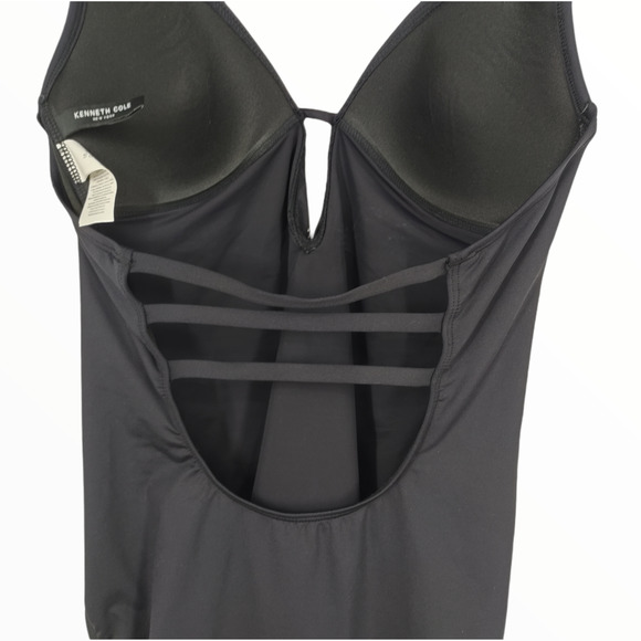 KENNETH COLE JUNGLE MIO BLACK 1PC STUDDED SWIMSUIT - Picture 5 of 7